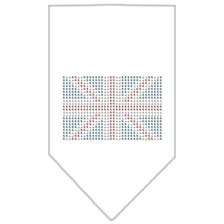UNCONDITIONAL LOVE British Flag Rhinestone Bandana White Large UN801053